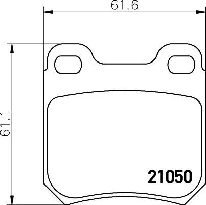 1x MINTEX MDB1651 Brake Pad Set
