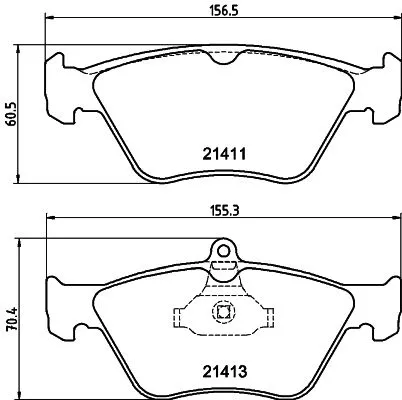 1x MINTEX MDB1683 Brake Pad Set