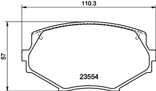1x MINTEX MDB1686 Brake Pad Set