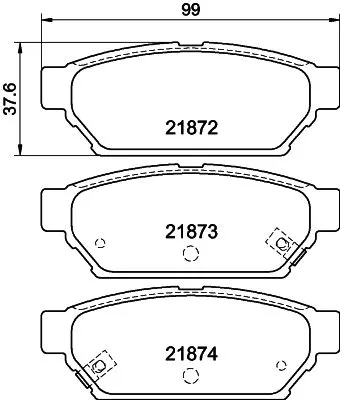 1x  MINTEX Brake Pad Set