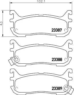 1x  MINTEX Brake Pad Set