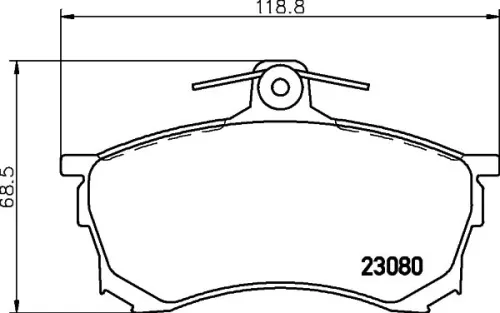 1x MINTEX MDB1726 Brake Pad Set