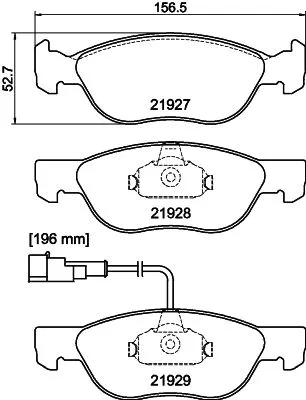 1x  MINTEX Brake Pad Set