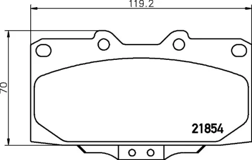 1x  MINTEX Brake Pad Set