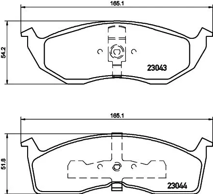1x  MINTEX Brake Pad Set