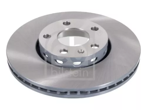 2x Febi Front Internally Vented Brake Disc For Audi Seat Skoda Vw 100 A4 A