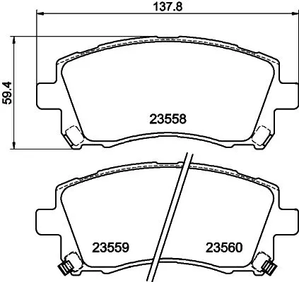 1x  MINTEX Brake Pad Set