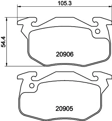 1x  MINTEX Brake Pad Set
