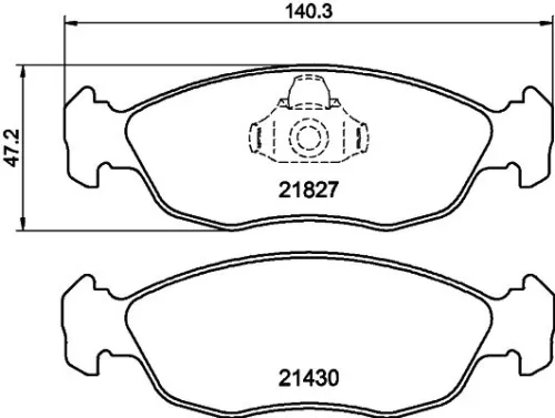 1x  MINTEX Brake Pad Set