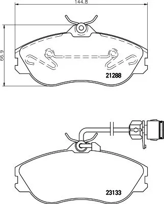 1x  MINTEX Brake Pad Set