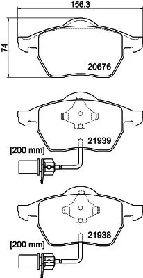 1x  MINTEX Brake Pad Set