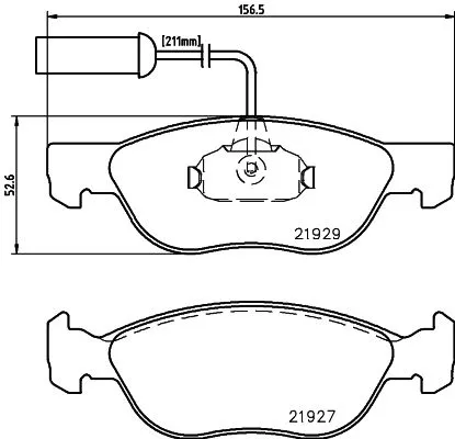 1x  MINTEX Brake Pad Set