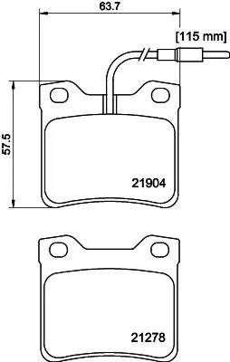 1x  MINTEX Brake Pad Set