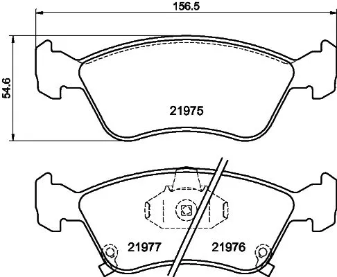 1x  MINTEX Brake Pad Set