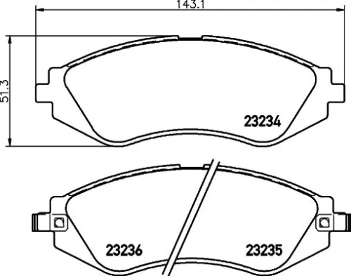1x MINTEX MDB1900 Brake Pad Set