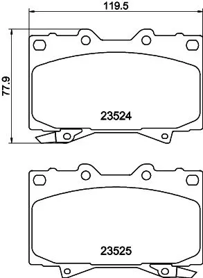 1x  MINTEX Brake Pad Set