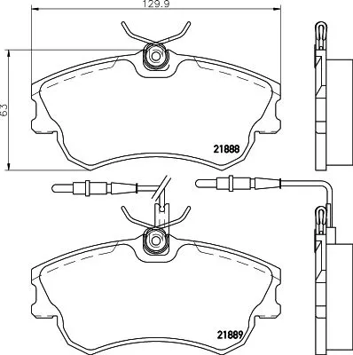 1x  MINTEX Brake Pad Set
