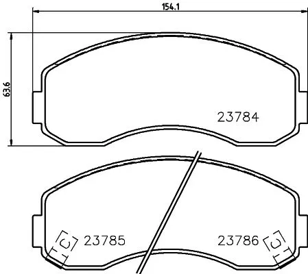 1x  MINTEX Brake Pad Set