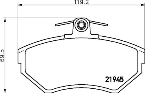 1x  MINTEX Brake Pad Set