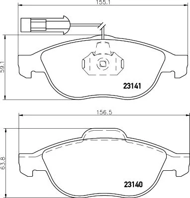 1x  MINTEX Brake Pad Set