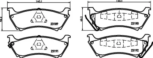 1x MINTEX MDB1937 Brake Pad Set