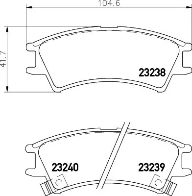 1x  MINTEX Brake Pad Set