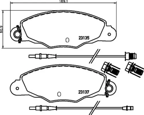 1x  MINTEX Brake Pad Set