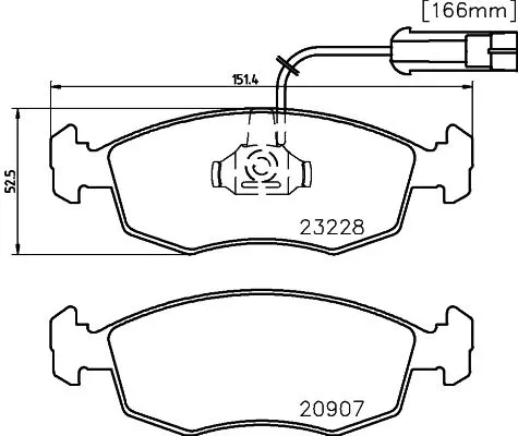 1x MINTEX MDB1948 Brake Pad Set