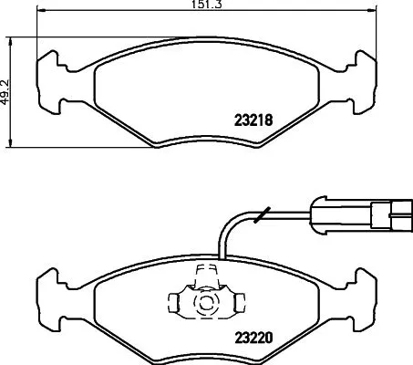 1x MINTEX MDB1949 Brake Pad Set