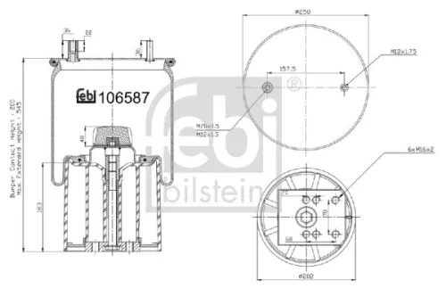 FEBI BILSTEIN FEBI BILSTEIN 106587 Febi Air Bag Suspension Spring 
