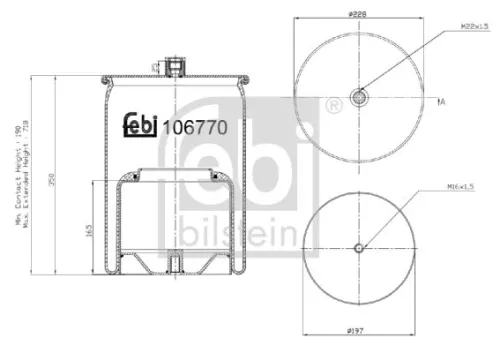 Febi Rear Air Bag Suspension Spring For Mercedes-benz Actros Mp4 / Mp5 Anto