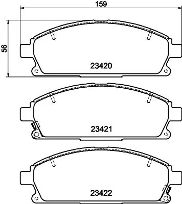 1x  MINTEX Brake Pad Set