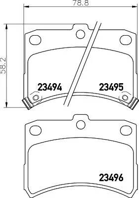 1x  MINTEX Brake Pad Set