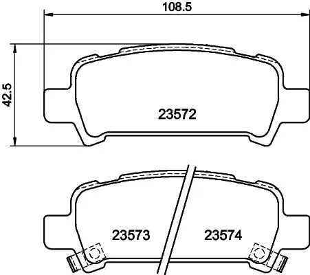 1x  MINTEX Brake Pad Set