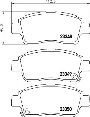 1x  MINTEX Brake Pad Set