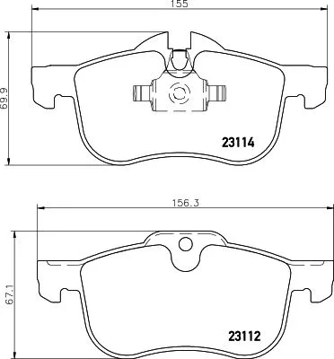 1x  MINTEX Brake Pad Set