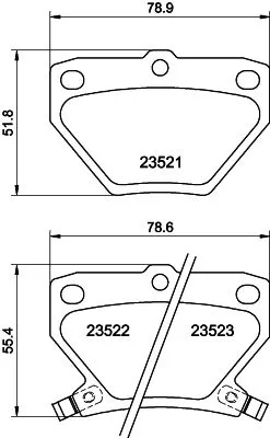 1x  MINTEX Brake Pad Set