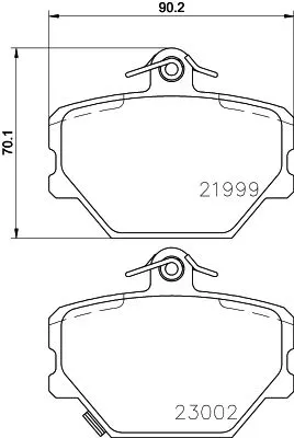 1x MINTEX MDB2033 Brake Pad Set
