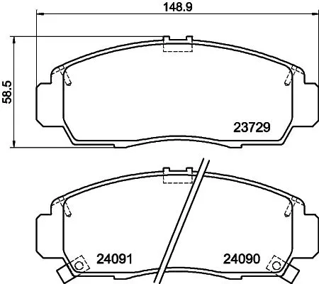 1x  MINTEX Brake Pad Set