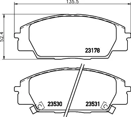 1x  MINTEX Brake Pad Set