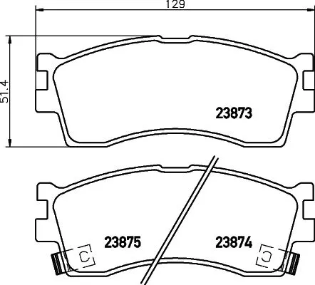 1x  MINTEX Brake Pad Set