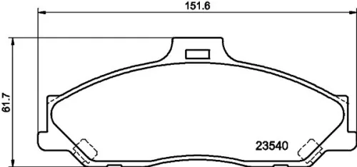 1x MINTEX MDB2053 Brake Pad Set