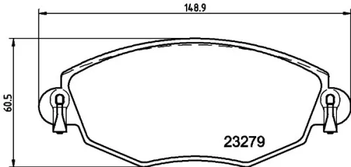 1x  MINTEX Brake Pad Set