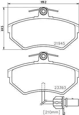 1x  MINTEX Brake Pad Set