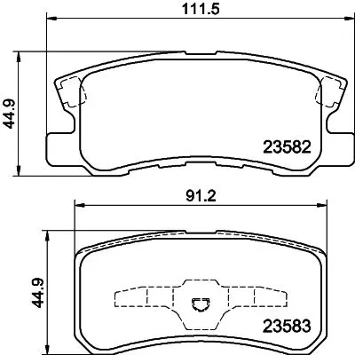 1x  MINTEX Brake Pad Set