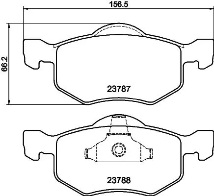 1x  MINTEX Brake Pad Set
