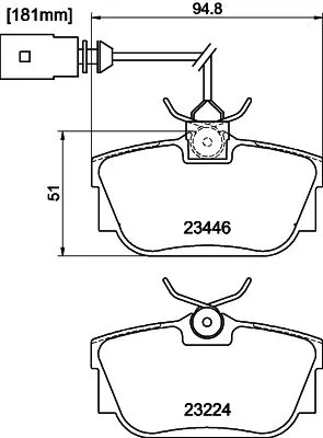 1x  MINTEX Brake Pad Set