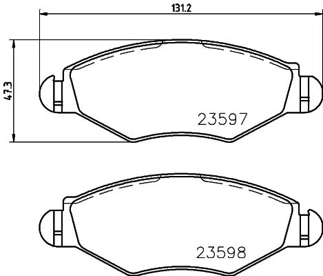 1x  MINTEX Brake Pad Set