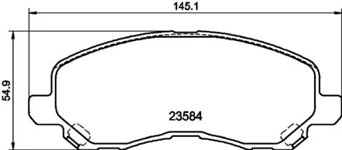 1x MINTEX MDB2134 Brake Pad Set