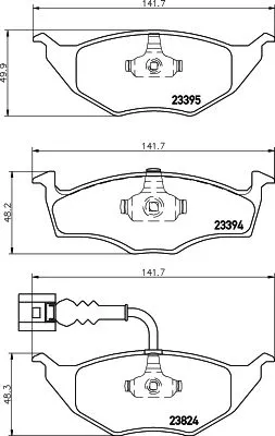 1x  MINTEX Brake Pad Set
